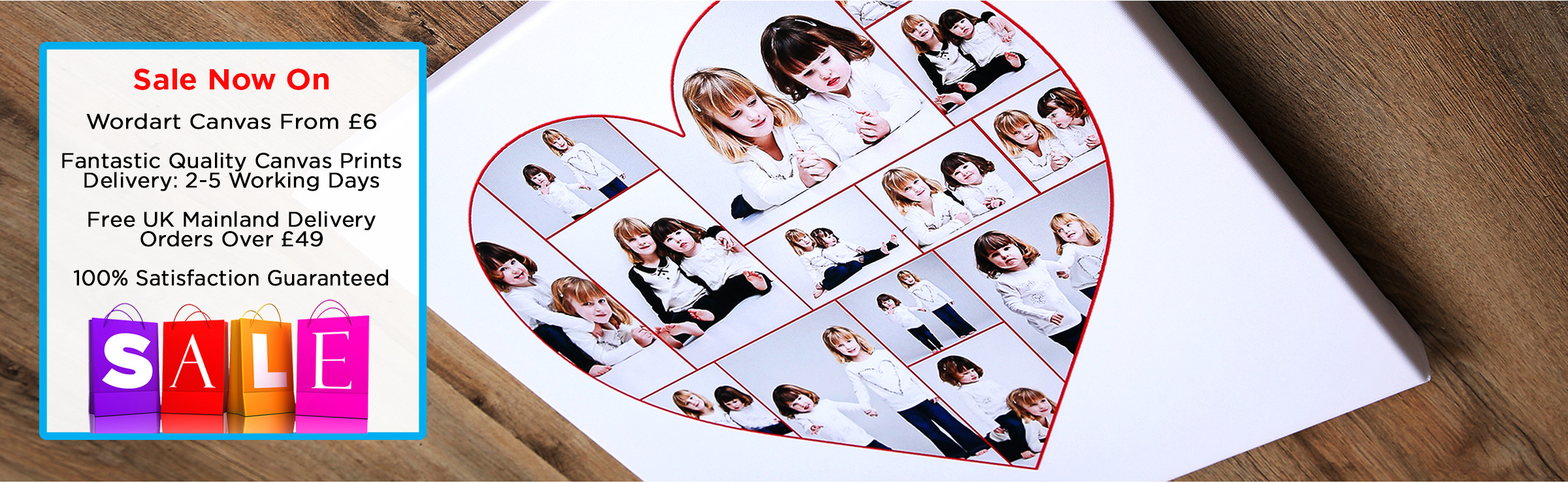 Save 85% Off Heart Collage Canvas